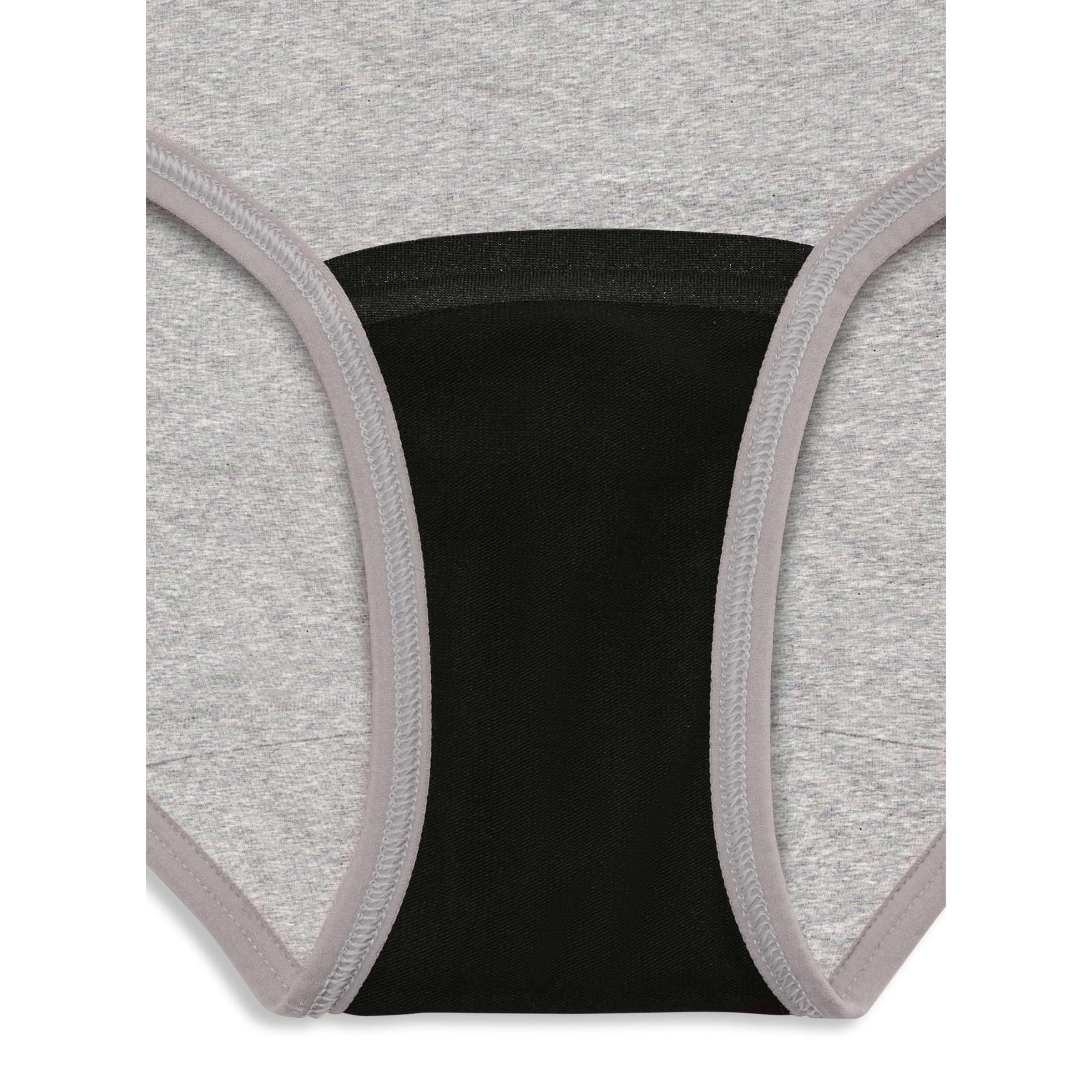 Jockey Jockey Women\'s Underwear Worry Free Cotton Stretch Moderate Absorbency Hips, Grey Heather, L