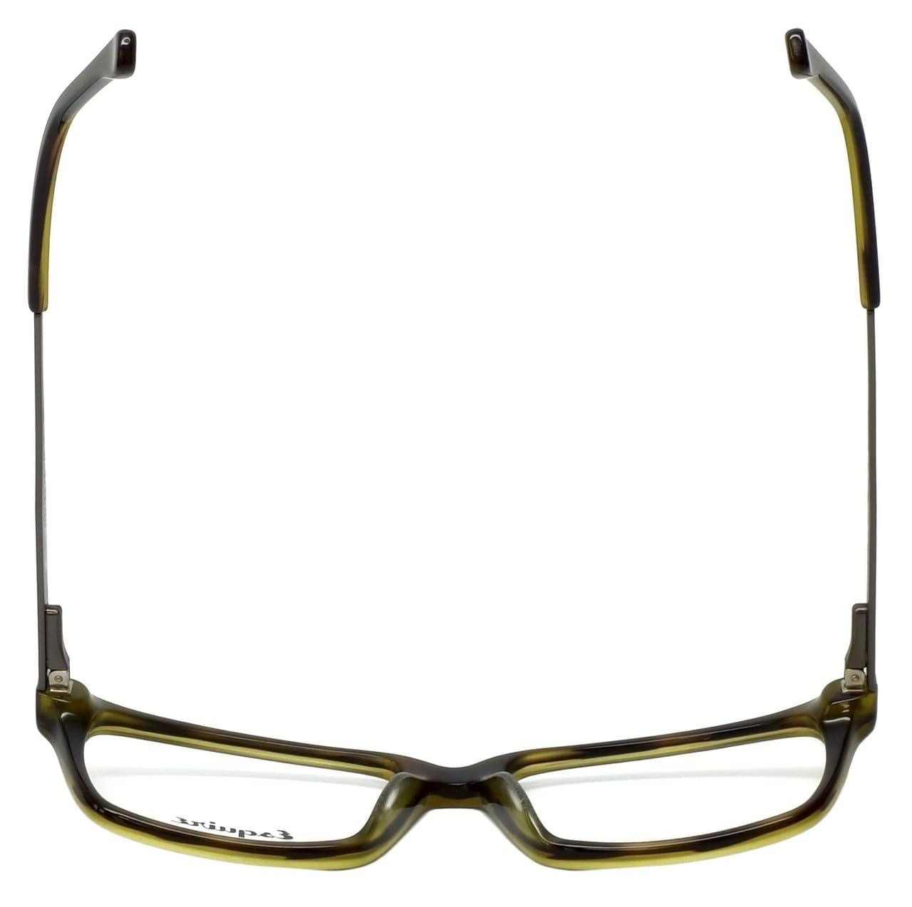 Calabria Calabria Esq 1500 Rectangular Reading Glasses +7.00 Olive Green Tortoise Havana Men Women