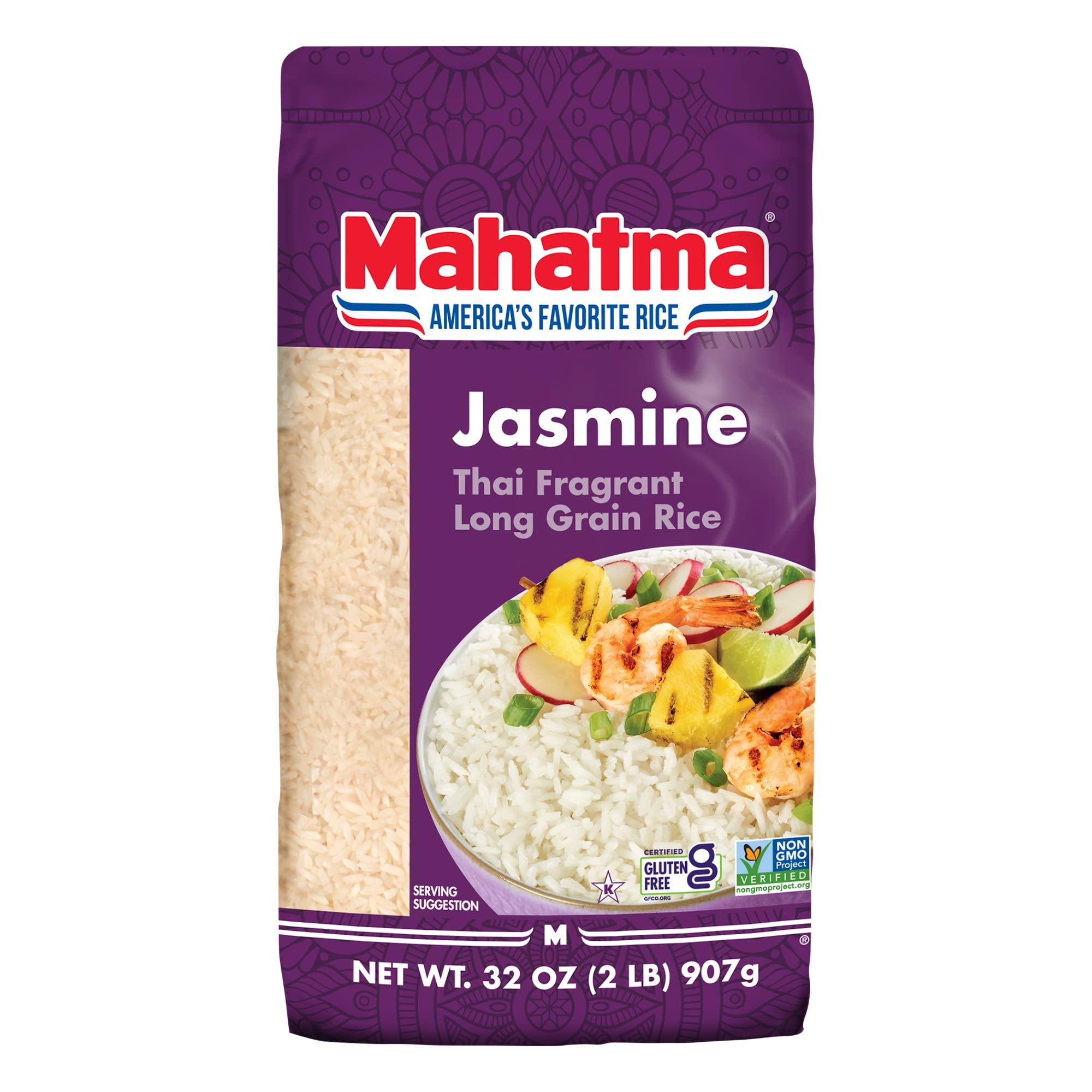 Mahatma Mahatma Jasmine Rice, 32-Ounce Bag of Rice, Thai, Indian, or Cambodian Fragrant Flavored Rice, Stovetop or Microwave Rice