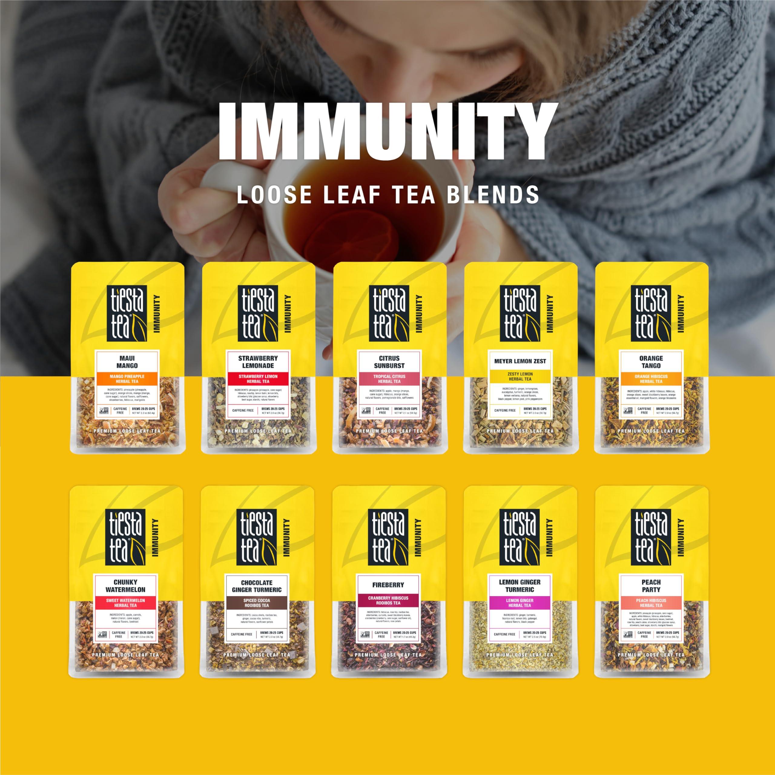 Tiesta Tea Tiesta Tea - Meyer Lemon Zest | Zesty Lemon Herbal Tea | Premium Loose Leaf Tea Blend | Caffeine Free Herbal Tea | Make Hot or Iced & Up to 25 Cups - 2 oz Resealable Pouch