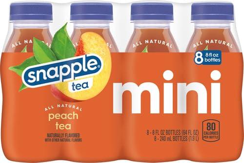 Snapple Snapple Peach Tea, 8 fl oz recycled plastic bottle, 8 pack