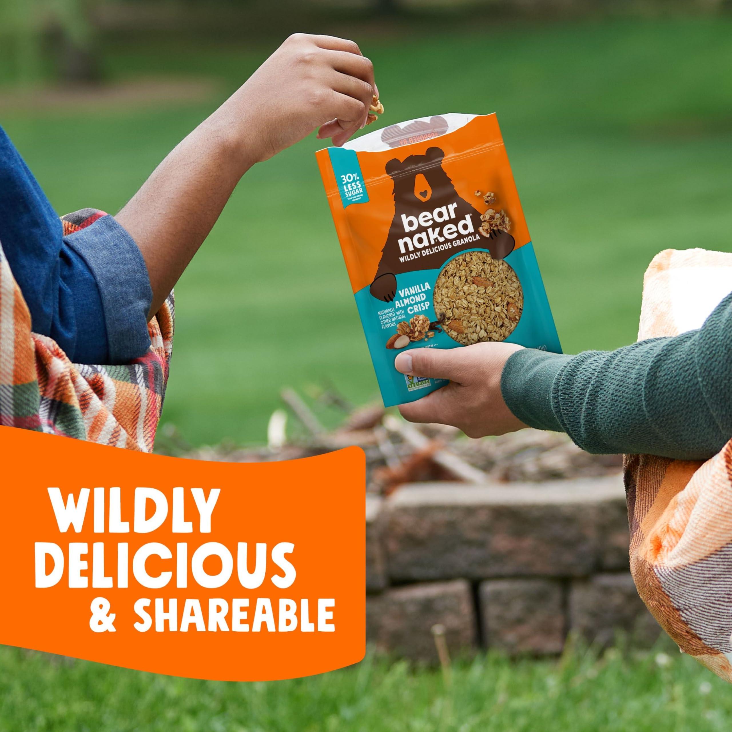 Bear Naked Bear Naked Granola Cereal, Whole Grain Granola, Breakfast Snacks, Vanilla Almond Crisp (6 Bags)