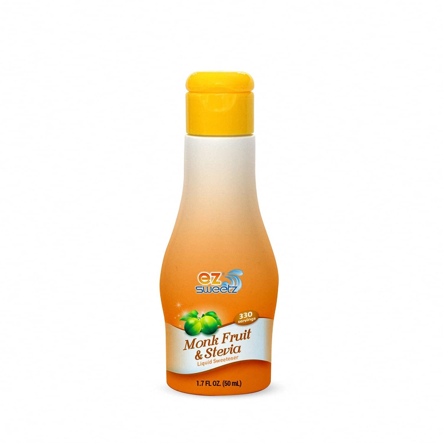 EZ-Sweetz Monk Fruit &Stevia (1.7 FL OZ - Liquid Sweetener 330 Servings/Bottle| 1Pack)
