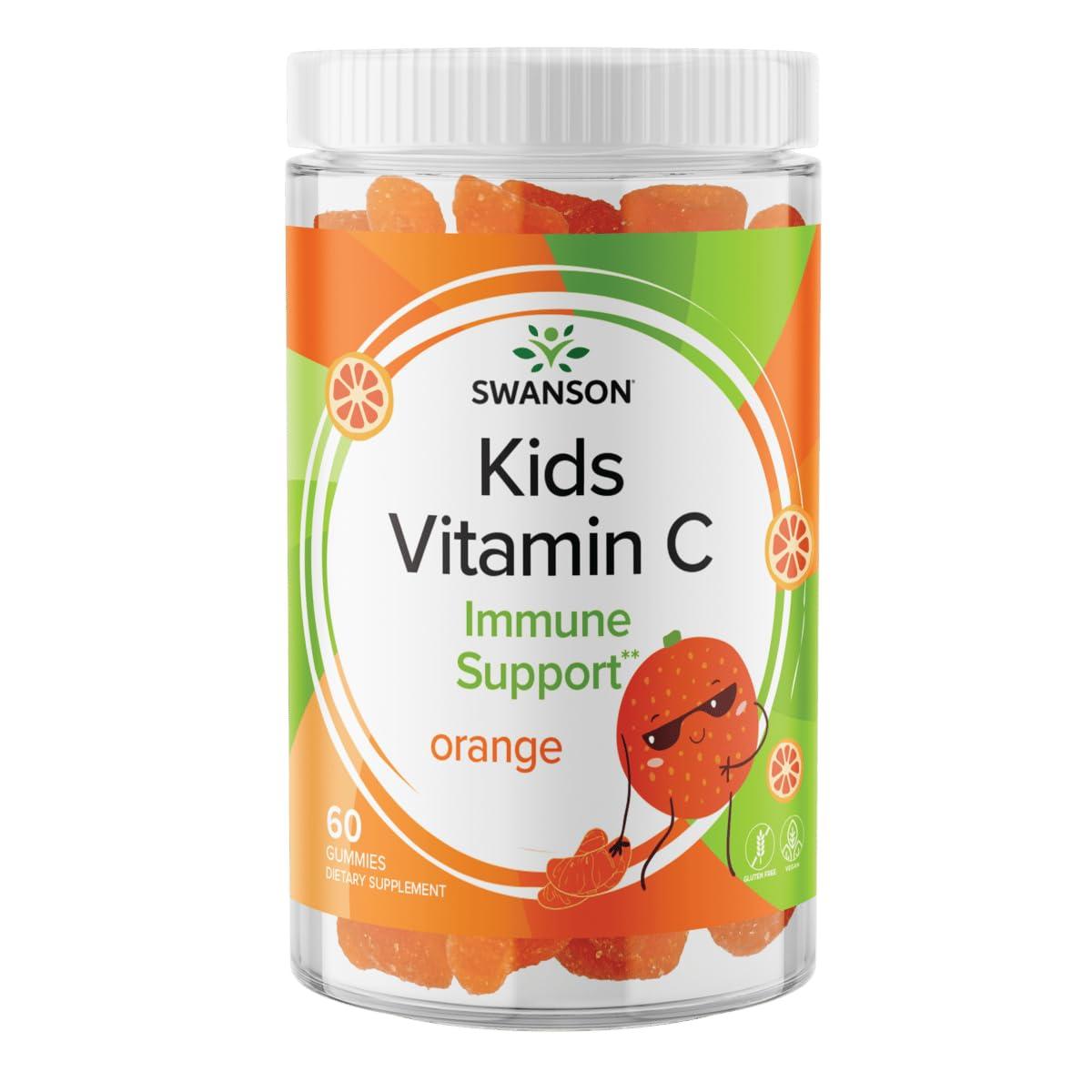 Swanson Swanson Kids Vitamin C Gummies - 60 Orange-Flavored Gummies - Immune Support for Children