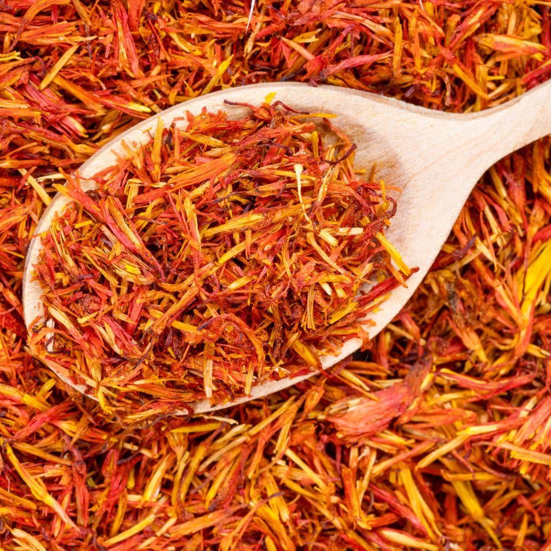 UNCLEJUM Safflower Tea Thai Safflower petal Carthamus Dried Thailand Healthy Herb Tea 3.5 Oz. (100g.)