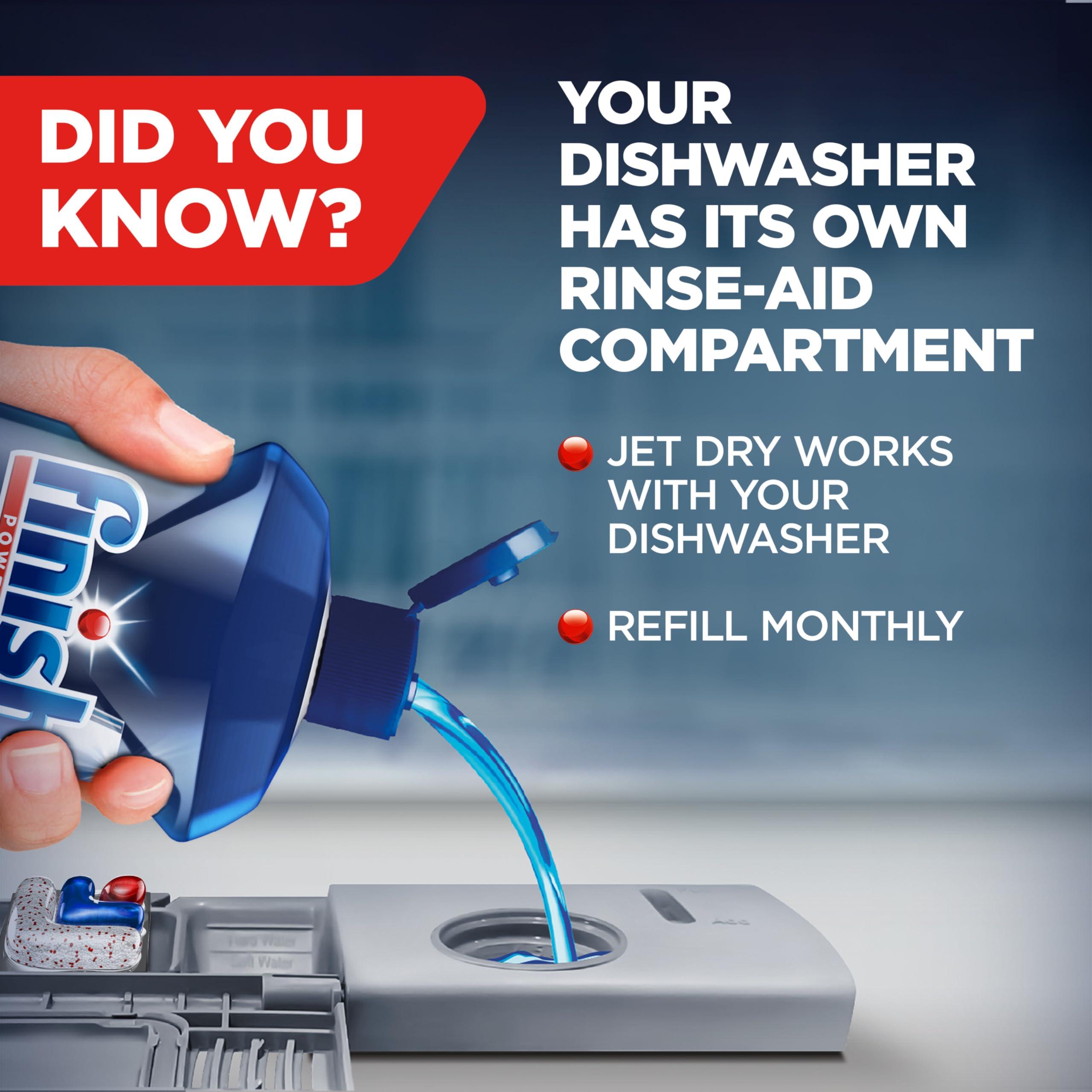 Finish Finish Jet-Dry Rinse Aid, Dishwasher Rinse Agent & Drying Agent, 16 Fl Oz (Pack of 1)