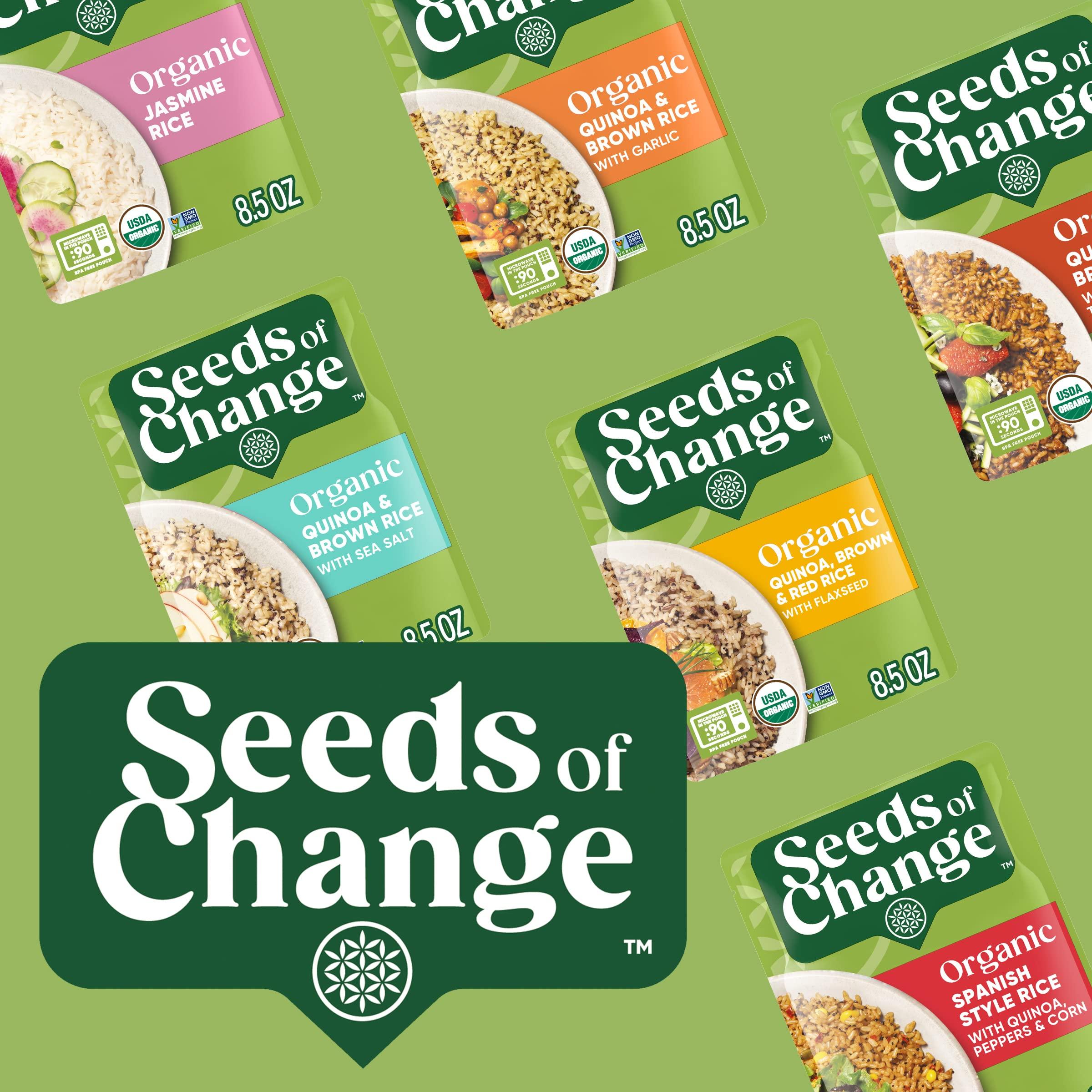 SEEDS OF CHANGE SEEDS OF CHANGE Organic Rice Variety Pack Quinoa and Brown Rice with Garlic & Whole Grain Brown Basmati Rice 8.5 oz. (Pack of 6)
