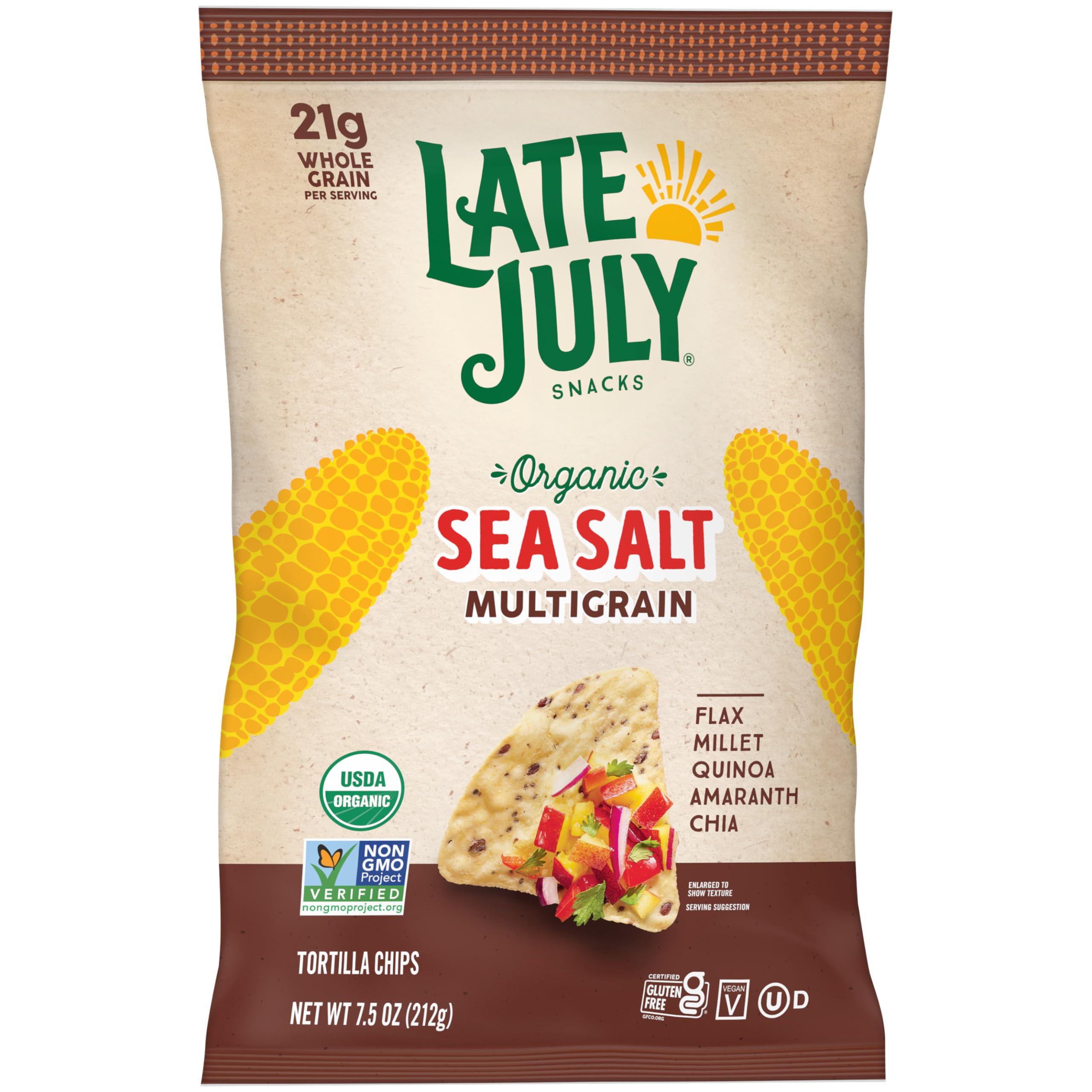 Late July Late July Snacks Multigrain Organic Tortilla Chips with Sea Salt, 7.5 oz Bag