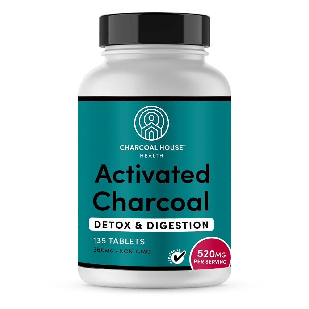 Charcoal House Charcoal House Chewable Activated Charcoal Tablets for Adults | Natural, Vegan, Non-GMO & Gluten Free | for Teeth, Stomach, Gas & Nausea | USP Food Grade | 135 ct.