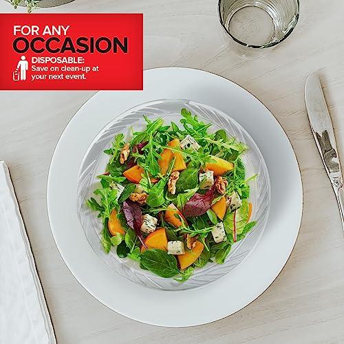 Stock Your Home Stock Your Home (240-Count) Elegant 18 oz Clear Plastic Bowls for Parties, Large Disposable Bowl for Fancy Dinner or Cocktail Party, Soup and Salad, Thick and Sturdy