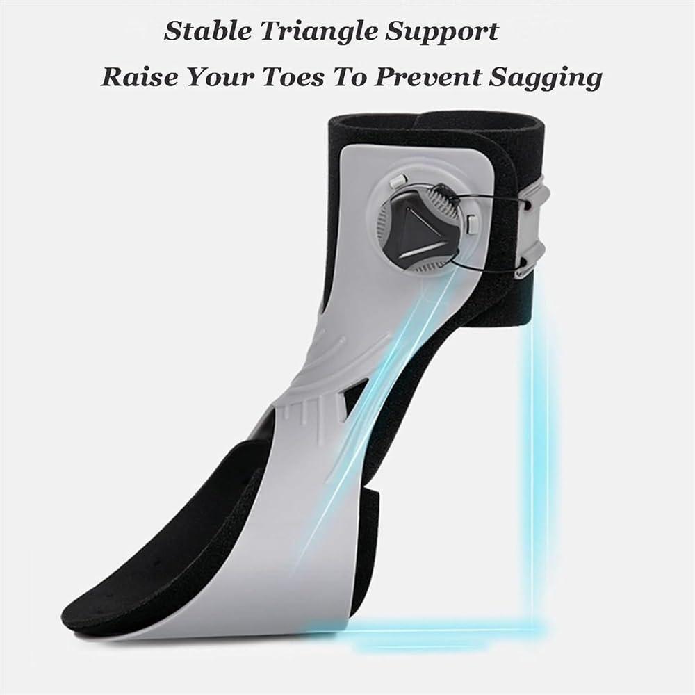 QIUFANGM Ankle Orthosis Splint Support, Drop Foot Brace Orthosis, Adjustable Straps Foot Drop Foot Nerve Injury Rehabilitation Training for Hemiplegia Stroke Shoes Walking ( Color : Left , Size : X Large )
