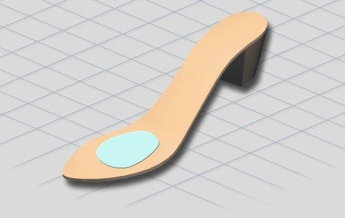 pedag pedag Girl Anti-Slip Forefoot Inserts for High Heel Footwear, Handmade in Germany, Sandals Pumps and Mules, Textured Grip, Real Leather, One Size Fits All, Black, 3 Pair