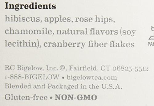 Bigelow Bigelow Cranberry Apple Herbal Tea Bags 28-Count Box (Pack of 1) Cranberry Apple Hibiscus Flavored Herbal Tea Bags All Natural Non-GMO