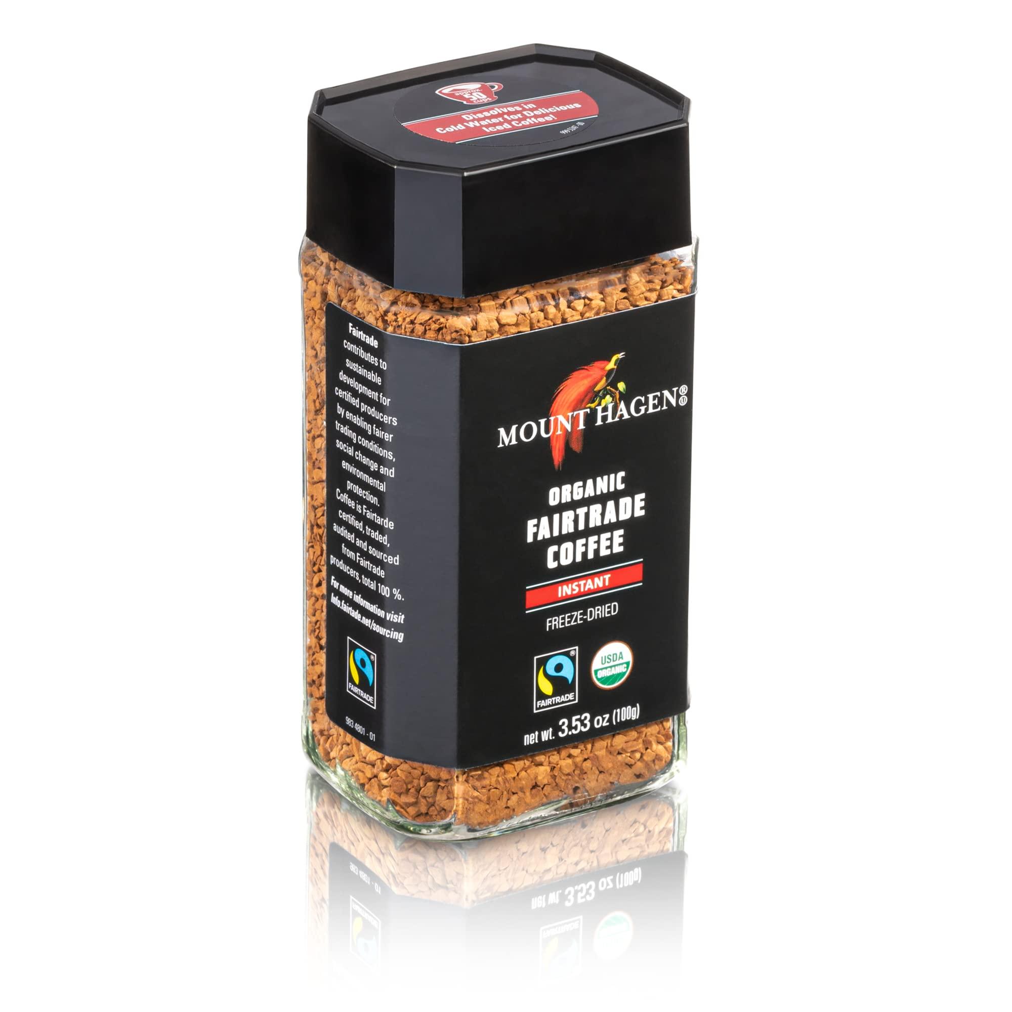 Mount Hagen Mount Hagen Organic Freeze Dried Instant Coffee 3.53oz and Instant Espresso Ground Coffee 1.76oz Bundle