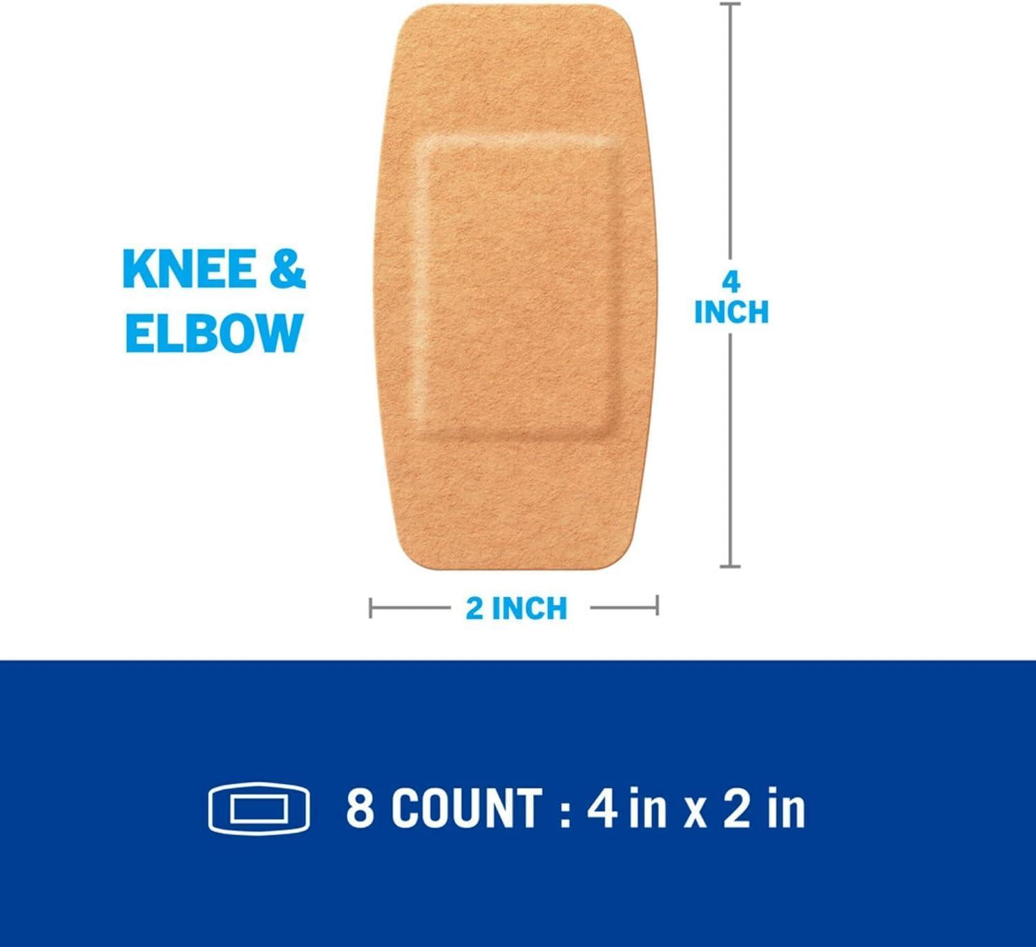 3M 3M Nexcare Knee Comfort Bandage - 1.88" x 4" - 8 / Pack - Tan