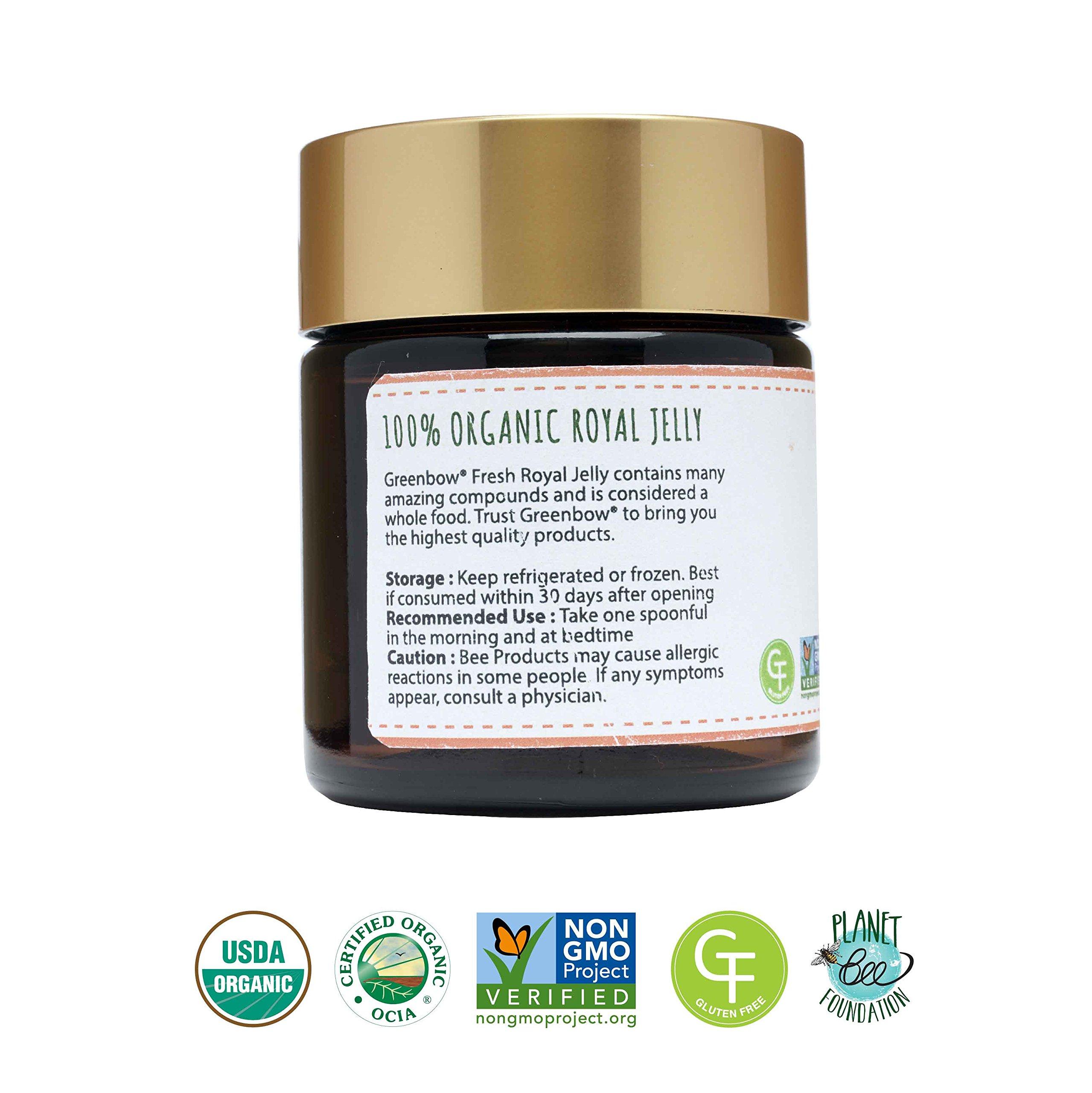Greenbow Greenbow Organic Fresh Royal Jelly - 100% USDA Certified Organic, Non-GMO, Halal, Pure, Gluten Free - One of The Most Nutrition Packed - (113g)