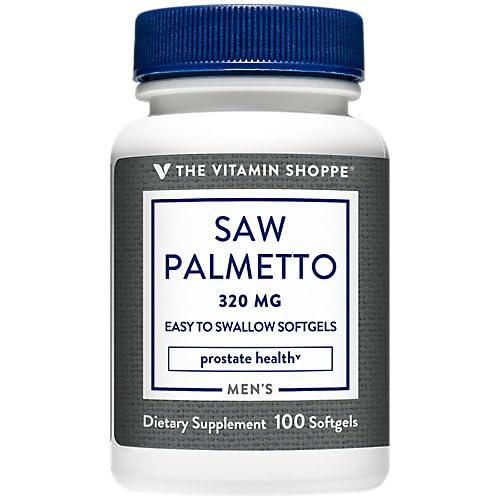 The Vitamin Shoppe Saw Palmetto Standardized Extract ? Prostate Support ? 320 MG (100 Easy-to-Swallow Softgels)
