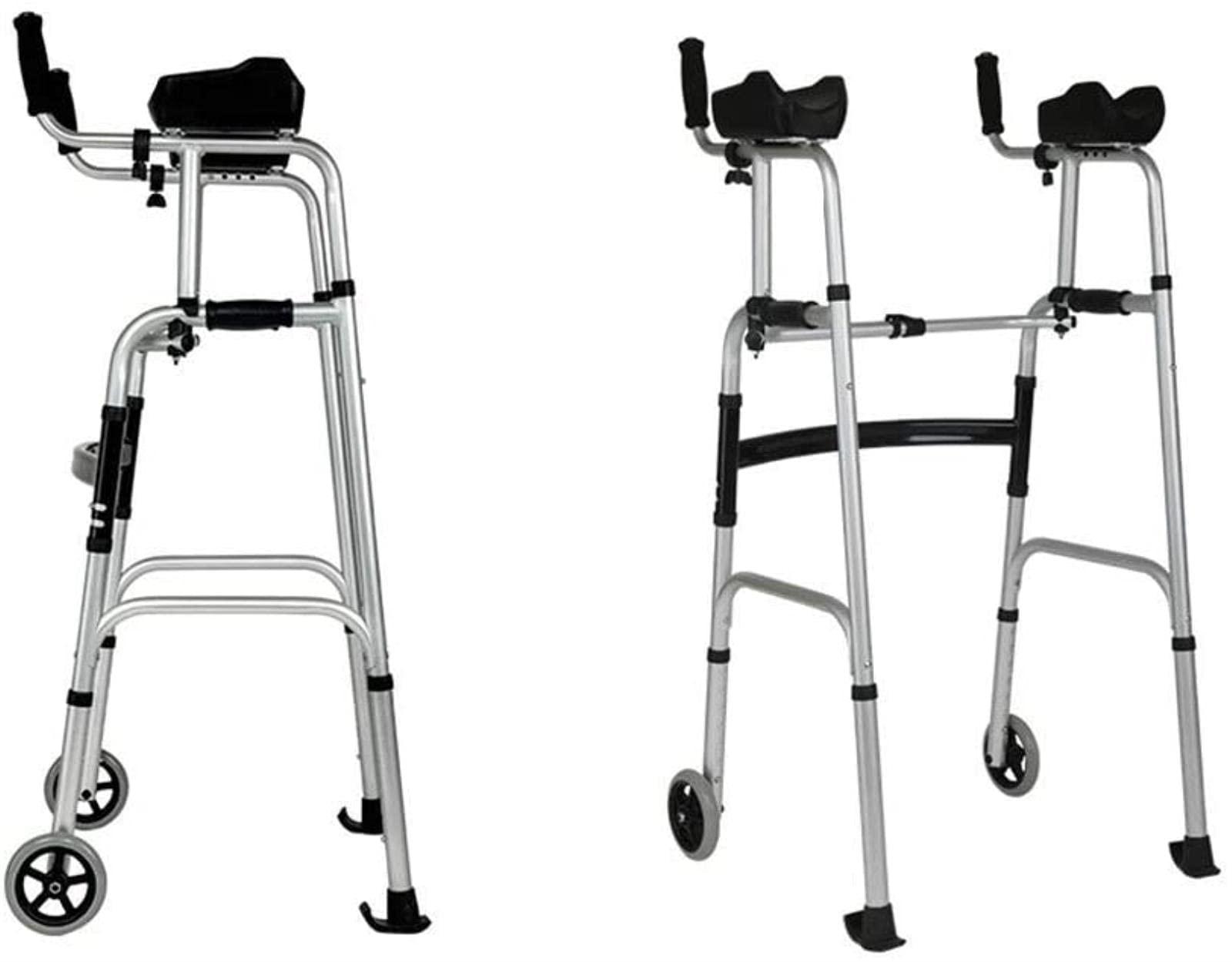 BHANAY Rollator Walker Mobility Walking Aid for Adult Elderly Walker Old Man Standing Stand Disabled, Obese Patients Walking Frame Height Adjustable