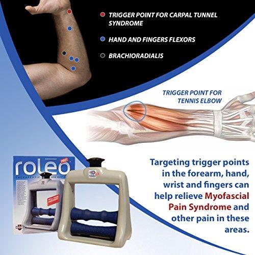 Roleo Hand Massager for Arthritis, Deep Tissue Massager for Carpal Tunnel Relief - Forearm Massager for Hand Therapy with Trigger Point Foam Roller - Finger Massager and Wrist Roller - Arm Massager by Roleo