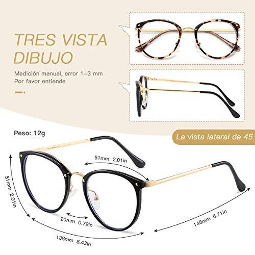 Hilbalm Hilbalm (3 Pack Blue Light Blocking Glasses Women and Man Computer Eyeglasses Metal Frame Glasses (Black, leopard, pink)