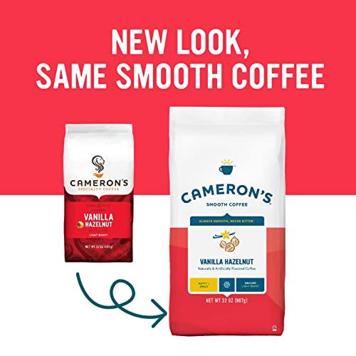 Cameron's Coffee Cameron\'s Coffee Roasted Ground Coffee Bag, Flavored, Vanilla Hazelnut, 32 Ounce, (Pack of 1)