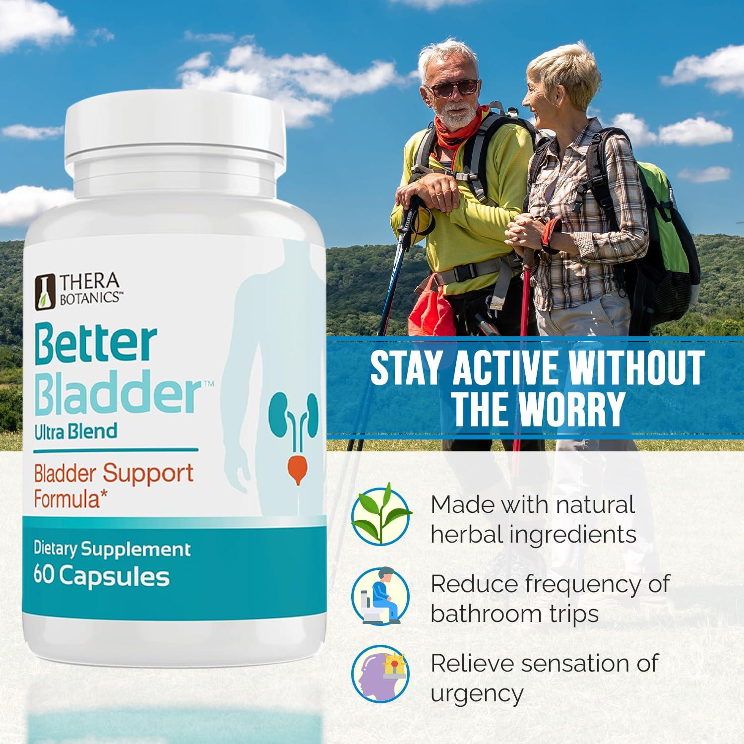 Better Bladder Better Bladder Ultra Control Supplement for Women & Men Bladder Support Supplement Enhanced with Vitamin D3 to Help Reduce Urinary Leaks, Frequency & Urgency - 60 Count (1 Bottle)