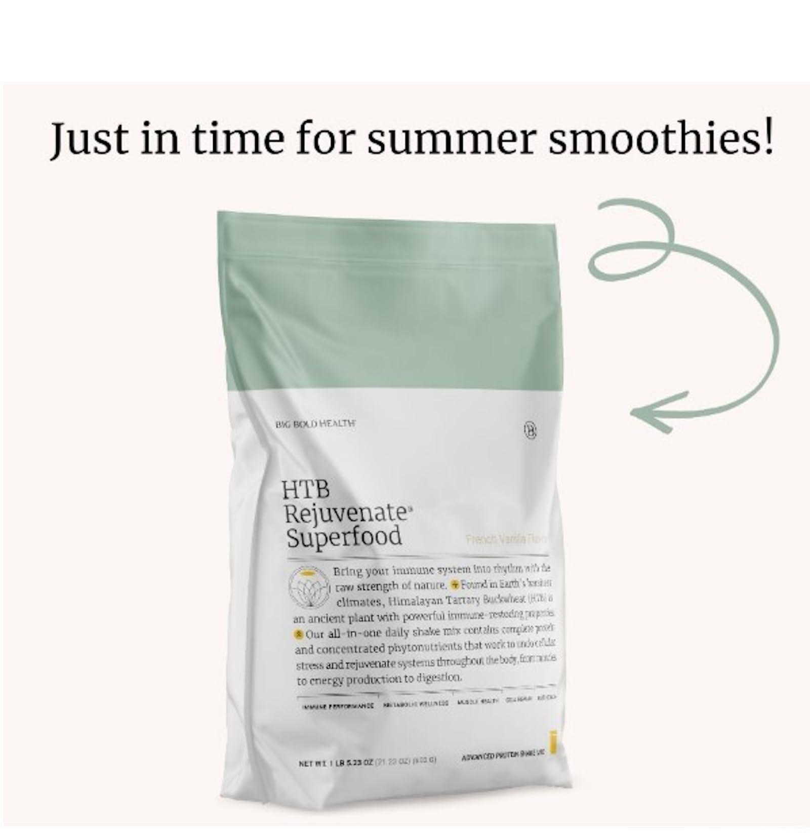 BIG BOLD HEALTH BIG BOLD HEALTH HTB Rejuvenate Superfood Advanced Protein Shake Mix- Superfood Protein Powder, Plant-Based Protein Shake for Immune Rejuvenation, French Vanilla Flavor