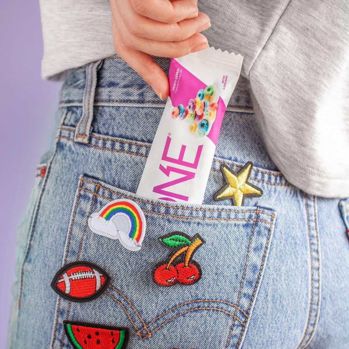 ONE ONE Protein Bars, Birthday Cake & Fruity Cereal, Gluten Free with 20g Protein, 1g Sugar, 2.12 Oz, 12 Count