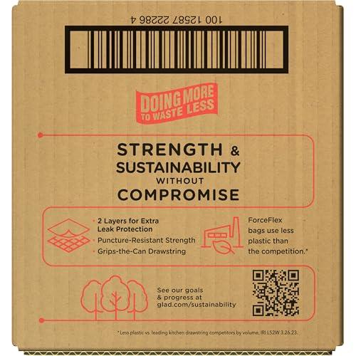 Glad Glad ForceFlex Tall Kitchen Trash Bags, 13 Gal, Gain Lavender, 110 Ct, Pack May Vary