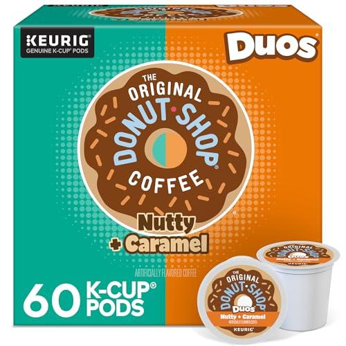 The Original Donut Shop The Original Donut Shop Duos Nutty + Caramel Coffee, Keurig Single Serve K-Cup Pods, Light Roast Coffee, 60 Count, (6 Packs of 10)