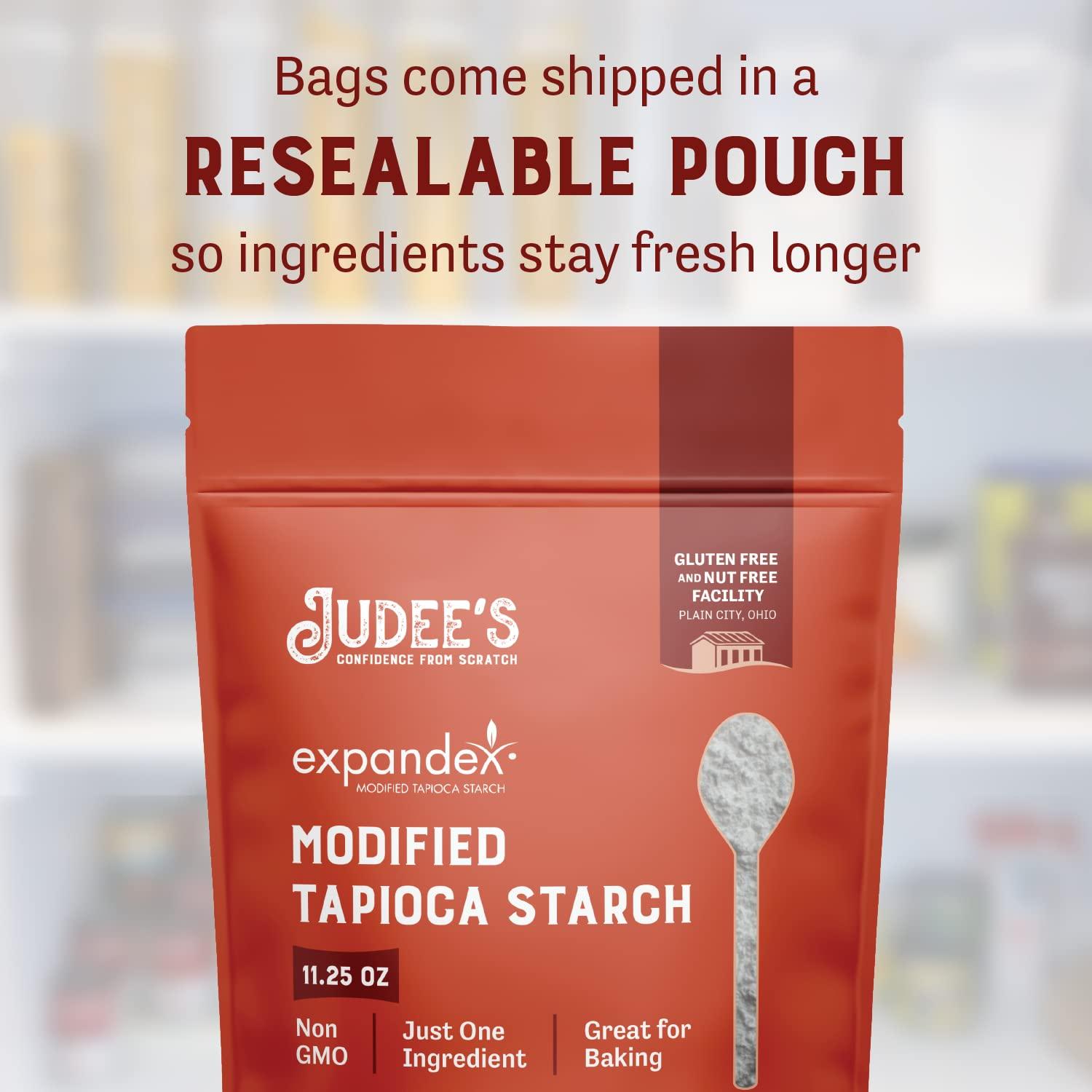 Judee's Gluten Free Judees Expandex Modified Tapioca Starch Powder - 11.25 oz - Delicious and 100% Gluten-Free - Great for Homemade Treats and Baked Goods - Thickens and Enhances Texture, Flavor, and Appearance