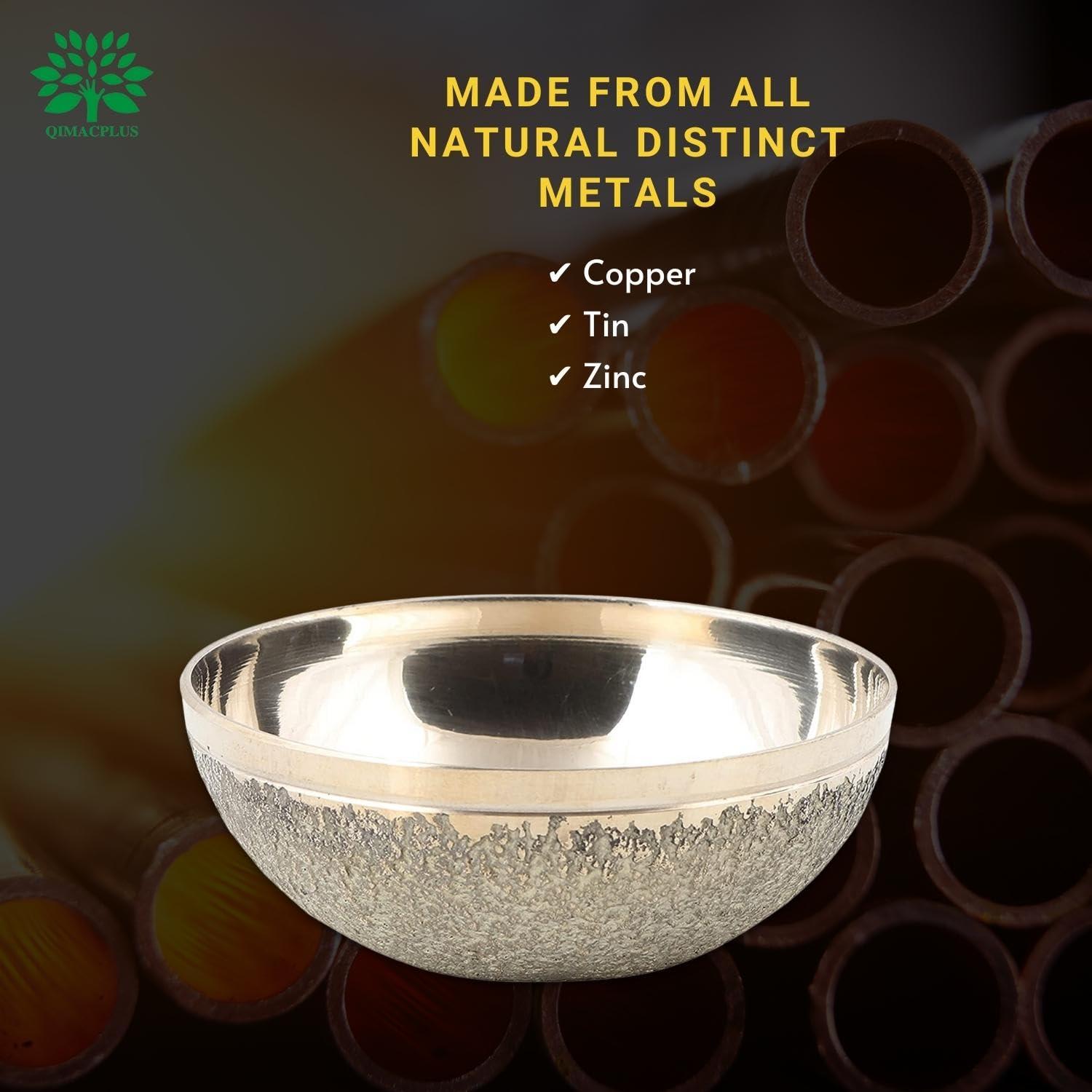 wholelifeobjects wholelifeobjects Bronze Vatki Bowl - Kansa Vatki Cup - Natural Vatki Ayurvedic Detox Foot Massager- Relaxation and Deep Cleaning Ancient Indian Technique | Natural Pack of 1