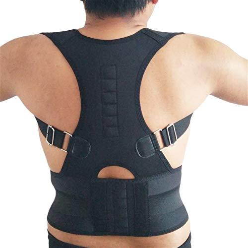 SADDPA DSMYYXGS Magnetic Back Posture Corrector Clvicle Spine Corrector Prevent Slouching Adjustable Back Support Brace Back Straightener Corset (Color : White, Size : Large)
