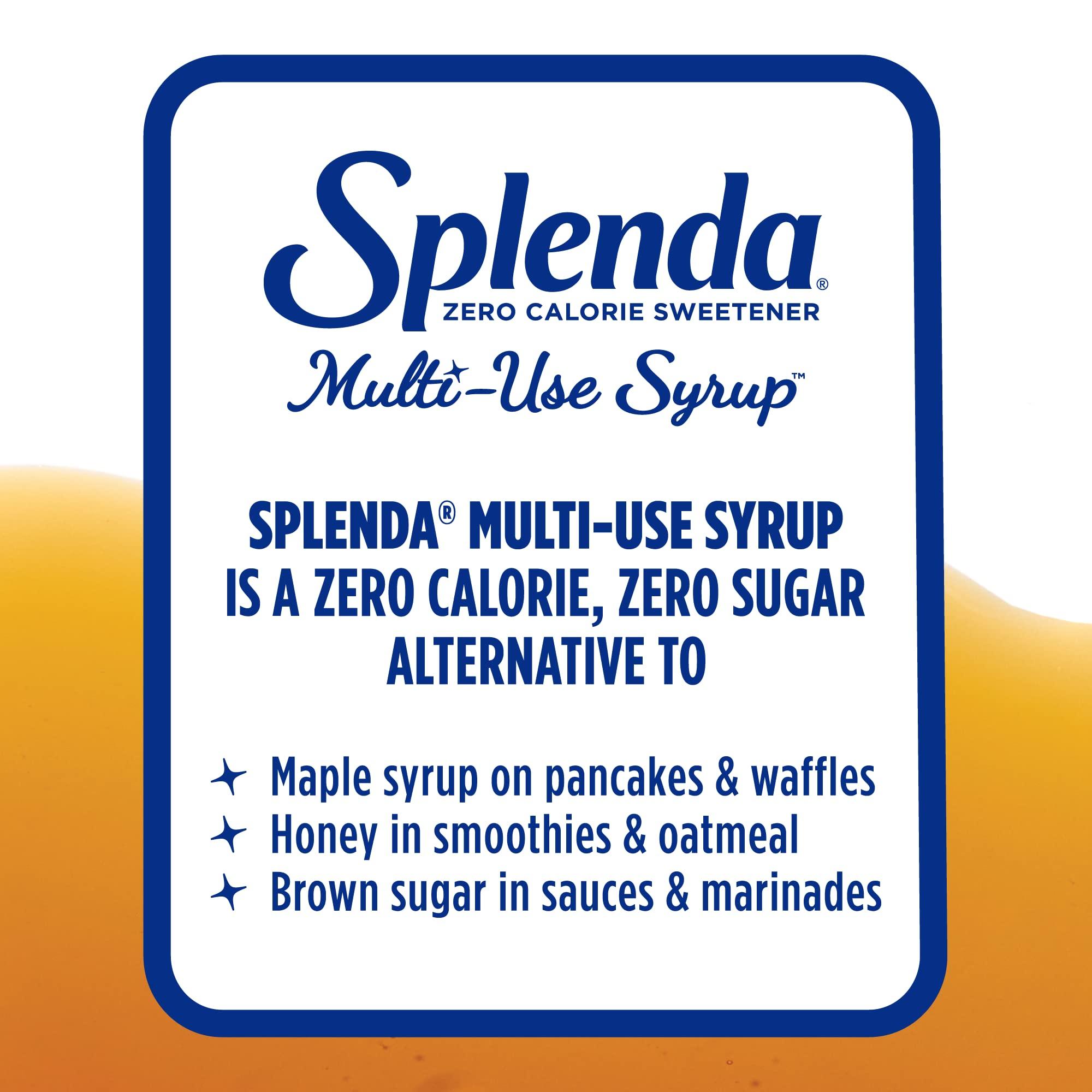 SPLENDA Splenda Multi-Use Allulose Syrup, Zero Calorie, Sugar Free Substitute for Maple Syrup, Honey, Agave and Brown Sugar, 8oz Bottle