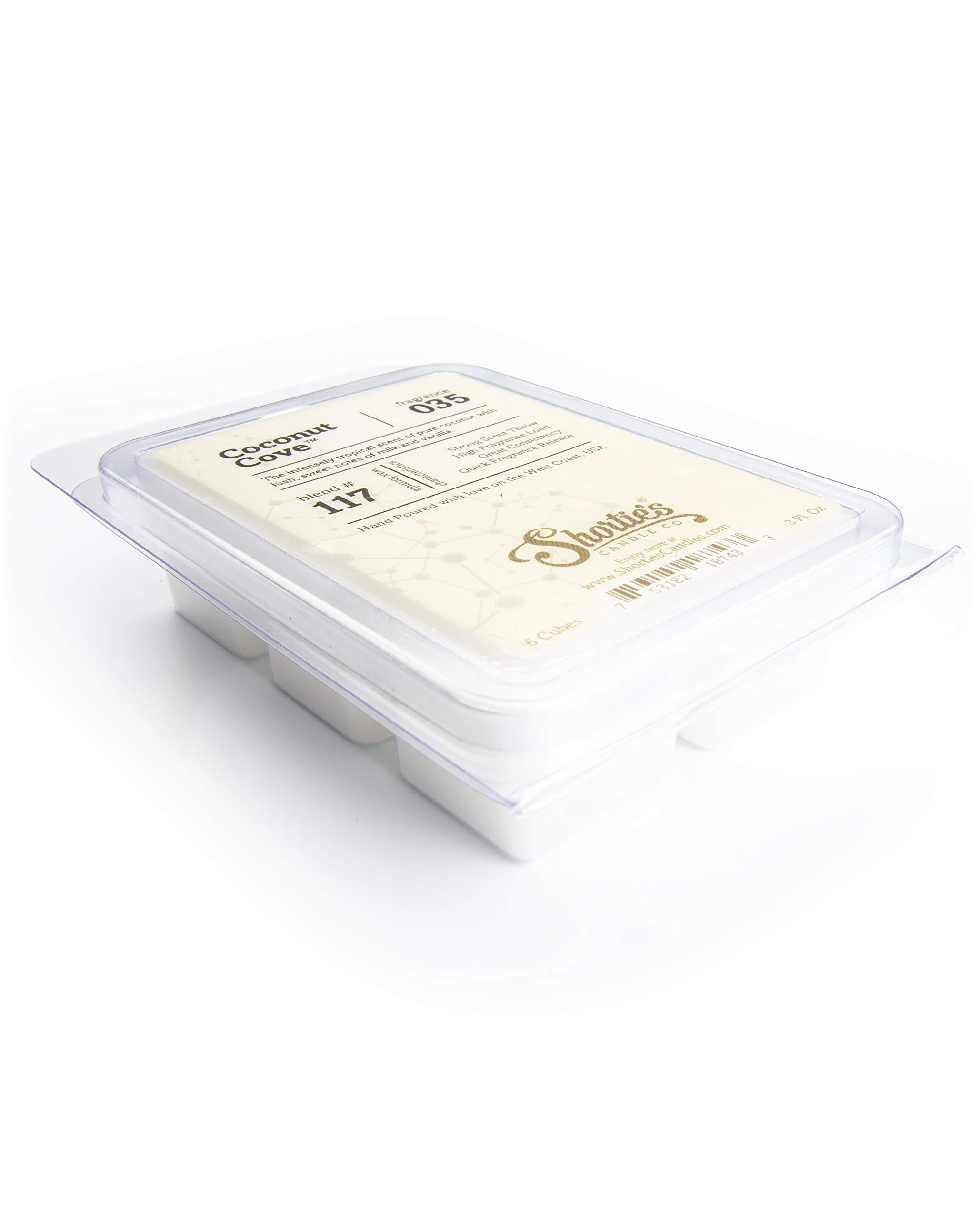 Shortie\'s Candle Company Shortie\'s Candle Company Coconut Cove Wax Melts Bulk Pack - Formula 117-4 Highly Scented 3 Oz. Bars (12 Oz. Total) - Made with Natural Oils - Fruit & Berry Air Freshener Cubes Collection