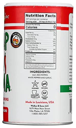 SLAP YA MAMA Slap Ya Mama White Pepper Blend Cajun Seasoning, Kosher, Gluten Free, 8 Ounce (Pack of 6)