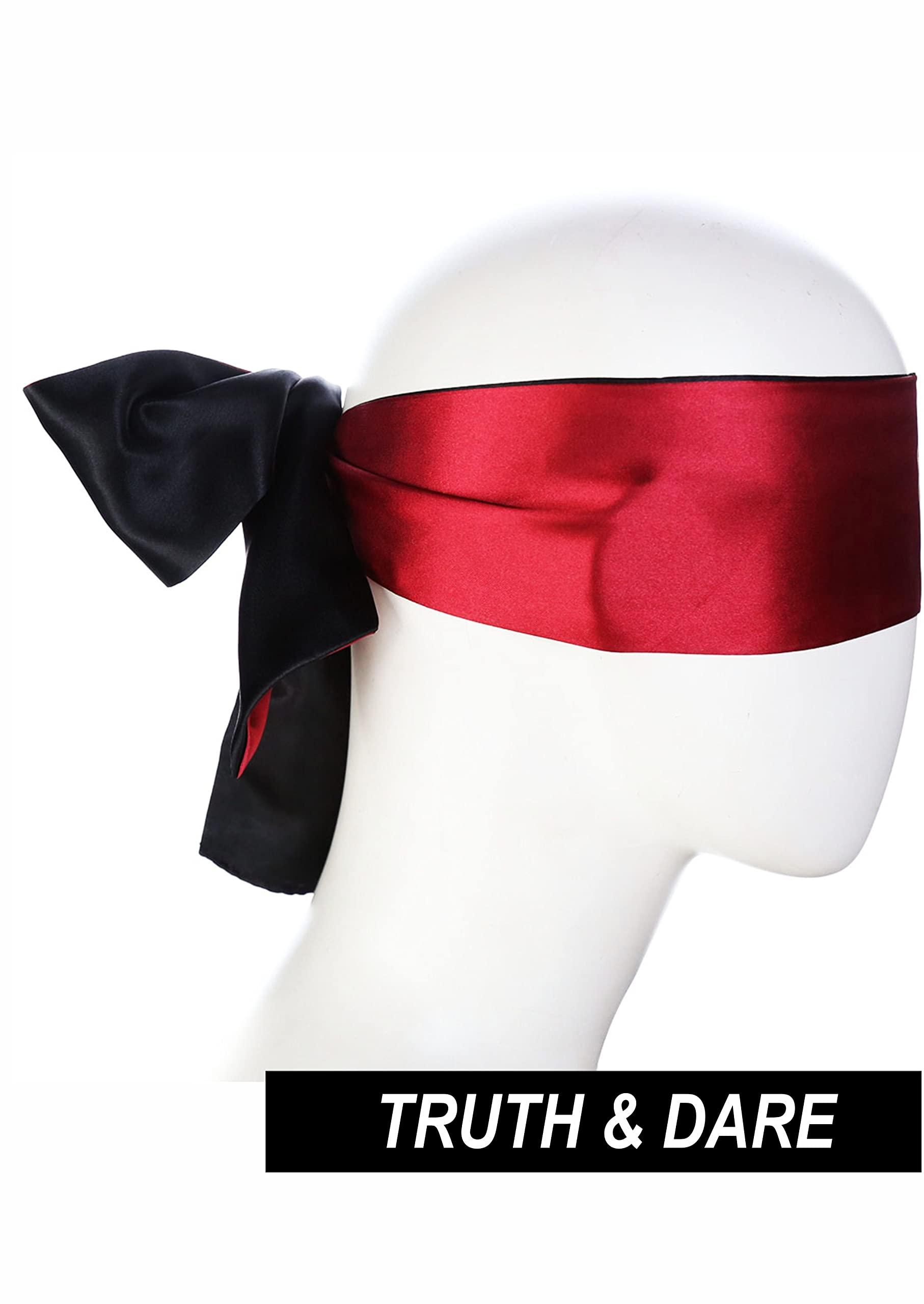 PASTOS Satin Eye Mask Sleep Mask - Red Blindfold Satin Eye Mask - Eye Blindfold Sleep Mask 59 Inch (59)