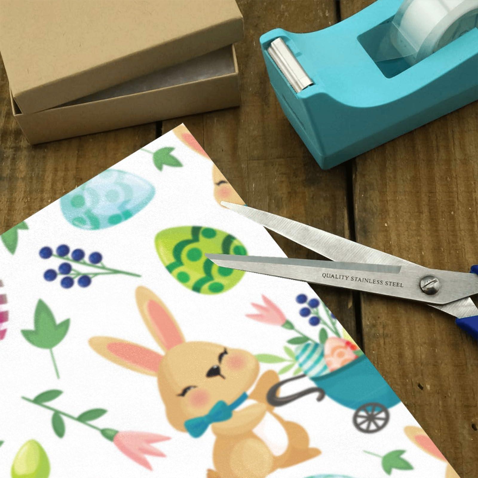 OTVEE OTVEE Easter Egg Rabbit with Truck Wrapping Papers, Gift Wrapping Paper Rolls, 4 Rolls, 58*23 inch Per Roll, Gift Wrap Wrapping Papers for Birthday, Bridal, Baby Showers, Valentine\'s Day, Morther\'s Day
