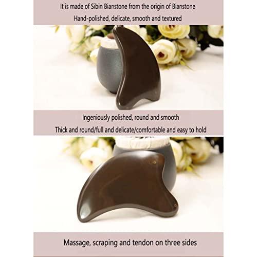 ZHAO SHOP Bian Stone Massage Stone| Gua Sha Massage Tools | Slimming Massager for Beauty Spa Skin Caring Neck Pain Relief