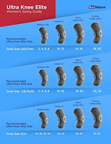 AmRelieve AmRelieve Ultra Knee Elite Compression Sleeve - Knee Brace for Arthritis Pain Relief, Meniscus Tear Support, and Knee Pain Relief