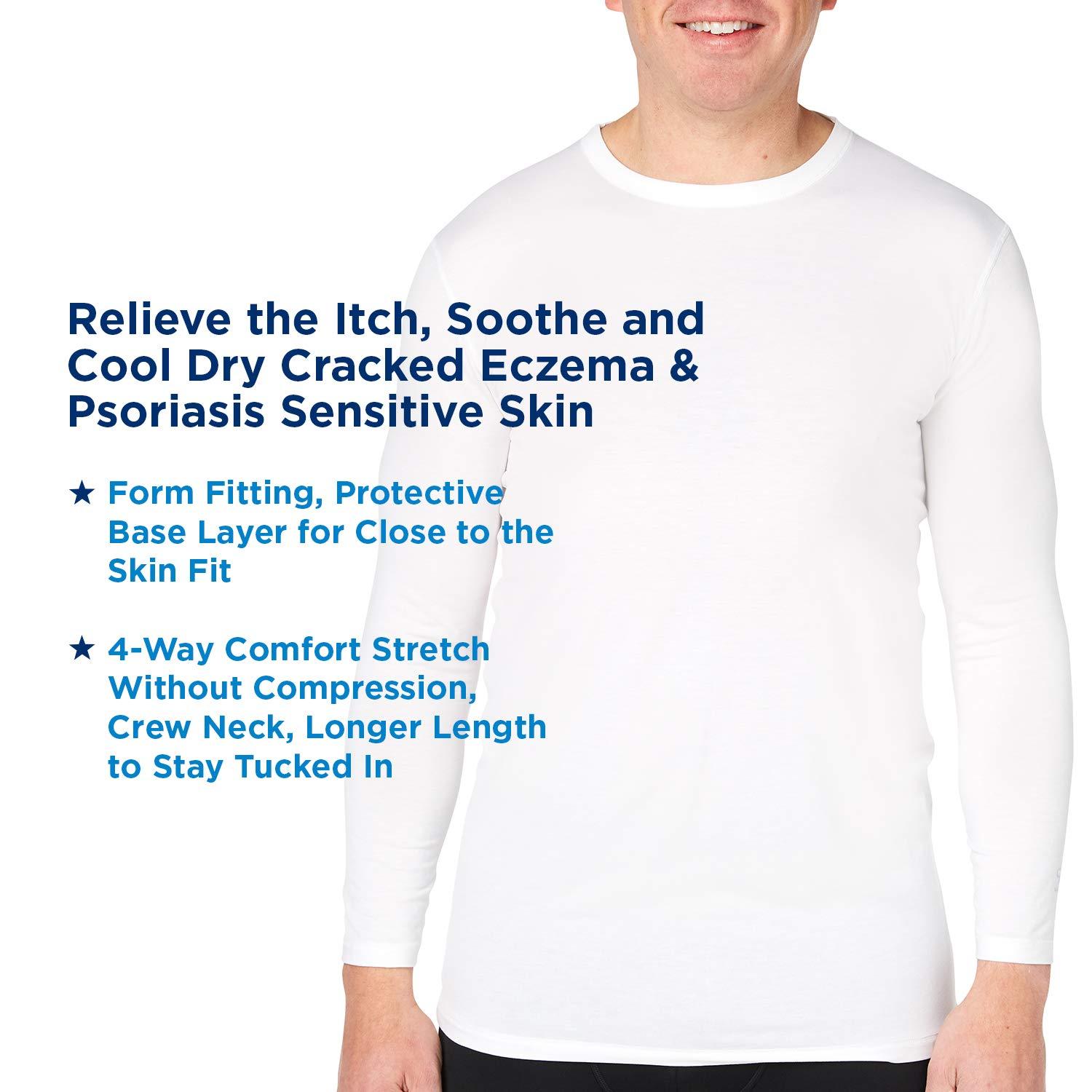 Soothems Eczema & Psoriasis Clothing Relief Treatment Shirt for Moderate to Severe Sensitive Dry Skin for Men (Size M)  Also Used as a Wet Wrapping Therapy White