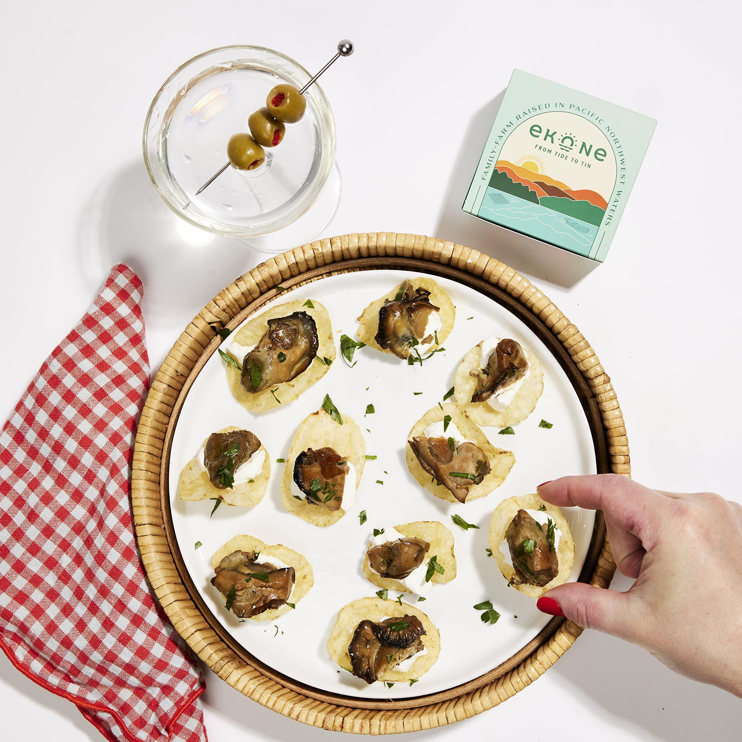 Ekone Ekone Original Smoked Oysters Farmed, Raised, Canned in Washington State 3oz (6 Pack)