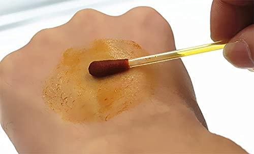 QWKIT 100pcs Disposable Iodine Swab Cotton Swab Medical Iodine Cotton Stick Clean Wounds Care for Outdoor Medical Supplies (Medical Iodine Swab)