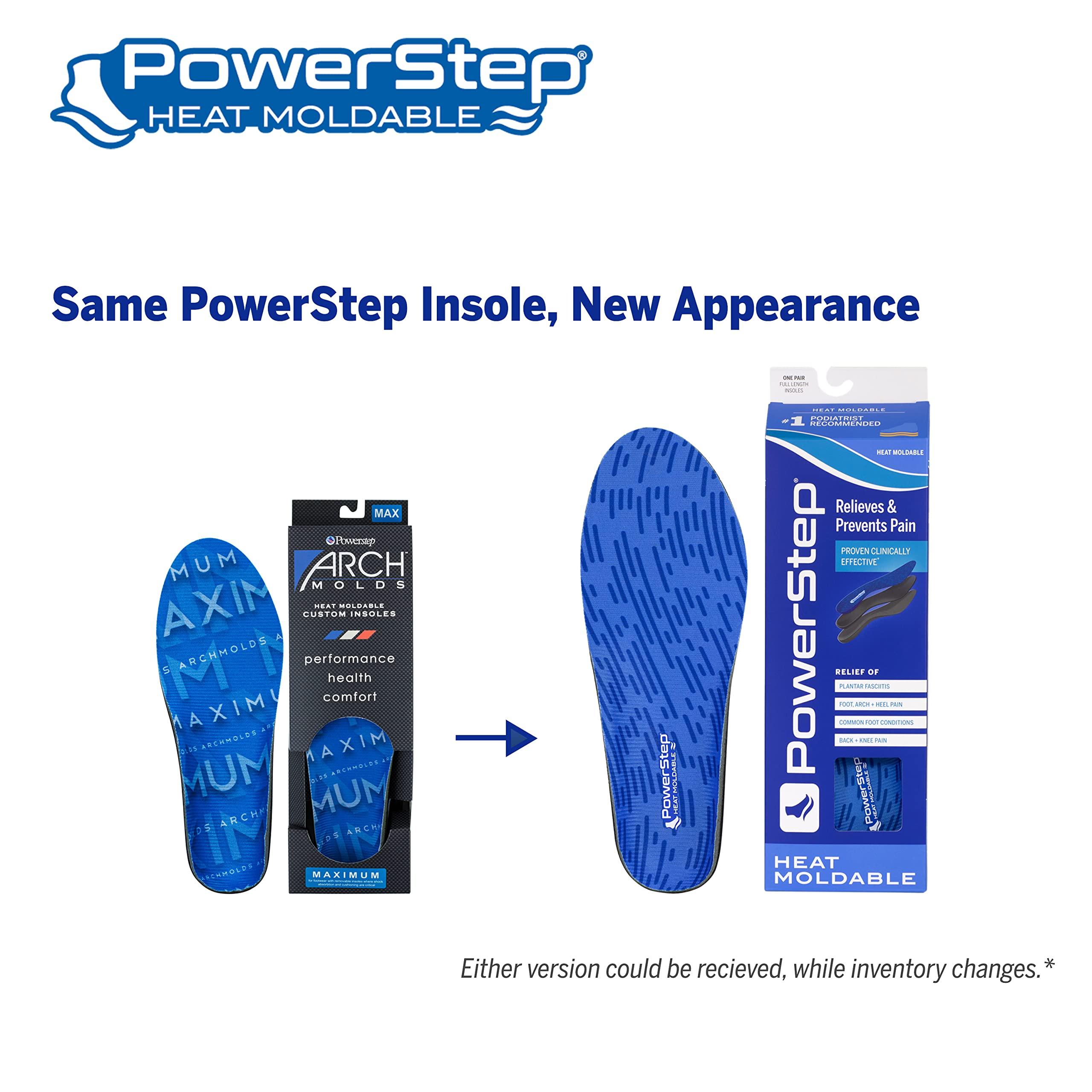 Powerstep Powerstep Men's Archmolds Maximum Orthotic Insoles, Blue, Men's 14-14.5