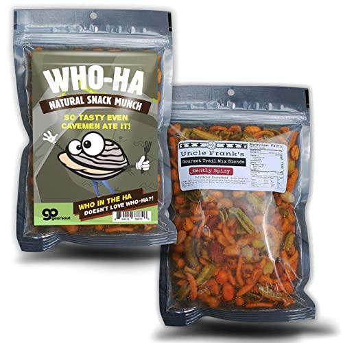 Gears Out Who-Ha Natural Snack Munch - Funny Spicy Trail Mix for Men and Women, Gourmet Gifts, Made in the USA