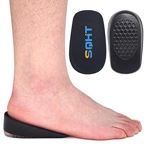 SQHT SQHT Height Increase Insoles - Heel Lift Inserts for Leg Length Discrepancies and Achilles Tendonitis, Heel Cups for Men and Women (Small (1.4" Height))