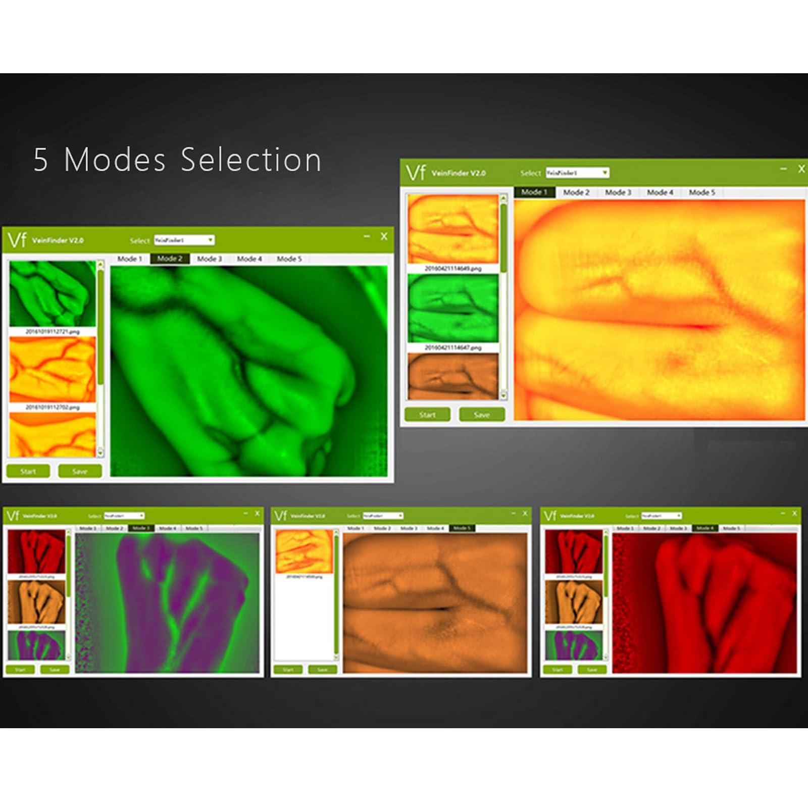 nLn Hope Vein Finder, Portable Blood Vessel Finder, Medical Vein Image Display Instrument, Infrared Vein Finder Viewer Light with 5 Modes for Elderly Adult Children Easy Finding Subcutaneous Veins