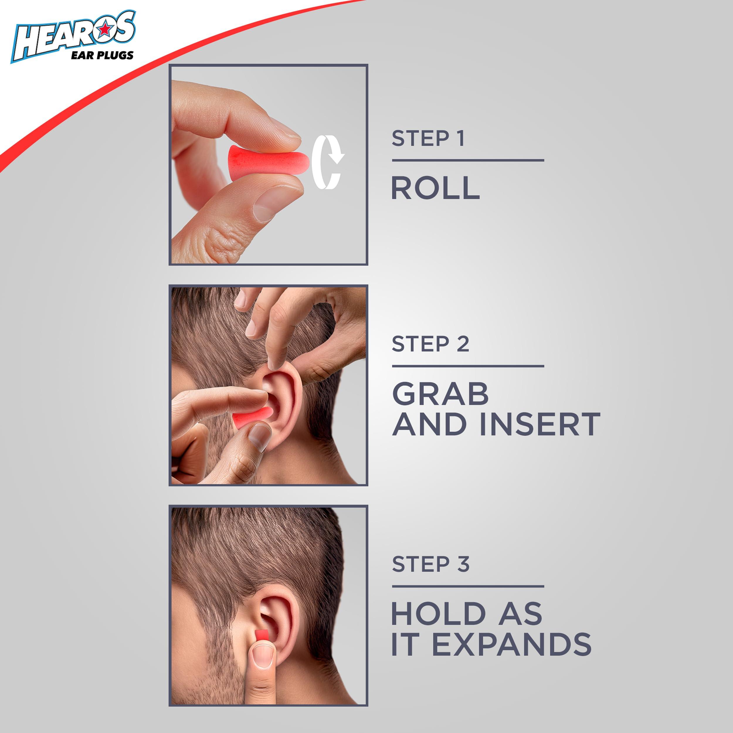 Hearos Hearos Radical Protection Foam Ear Plugs, Hearing Protection, NRR 33, 12 Pair, Orange (5801)