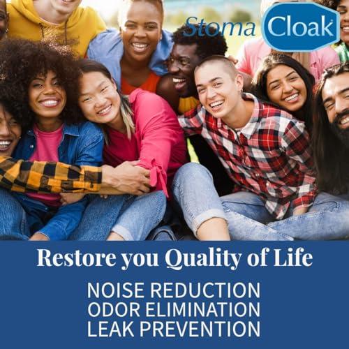 STOMA CLOAK StomaCloak Ostomy Pouch Cover - Ostomy Odor Control - Discreet Protection for Colostomy, Ileostomy, Urostomy - Ostomy Leak Control - Coloplast, Hollister, ConvaTec- 3-Pack (Black, 2.25R - 57mm)