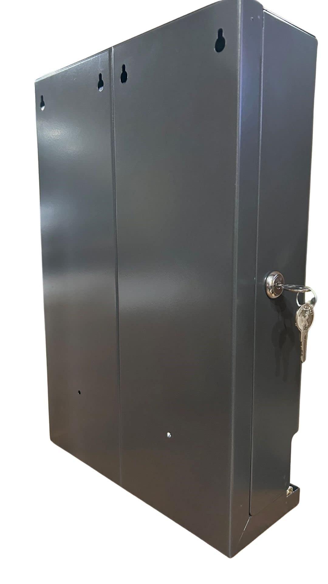 GG Golden Group INTERNATIONAL Tampon & sanitary napkin free vending dispenser for public restroom, steel cabinet with lock, wall mountable, Black